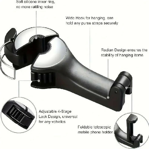 Car Hook Mobile Phone Holder